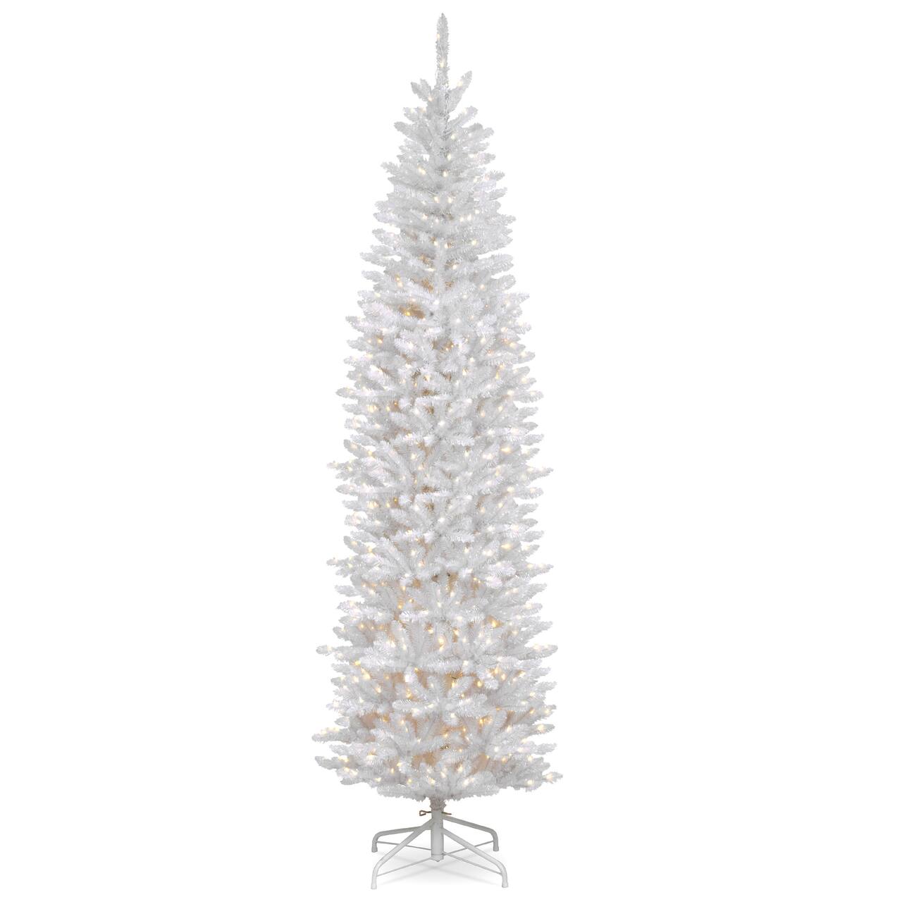 9ft. Pre-Lit Kingswood White Fir Artificial Christmas Tree, Clear Lights